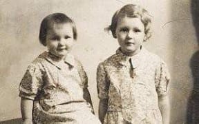 The two children of an unknown soldier named Martin, who helped an Italian woman in labour during World War Two.