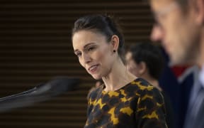 Prime Minister Jacinda Ardern during the media conference with Director General of Health Dr Ashley Bloomfield on 7 May, 2020.