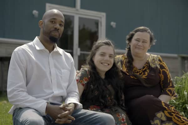 Natalia Grace with Antwon and Cynthia Mans during the filming of the second season of Investigation Discovery's The Curious Case of Natalia Grace.