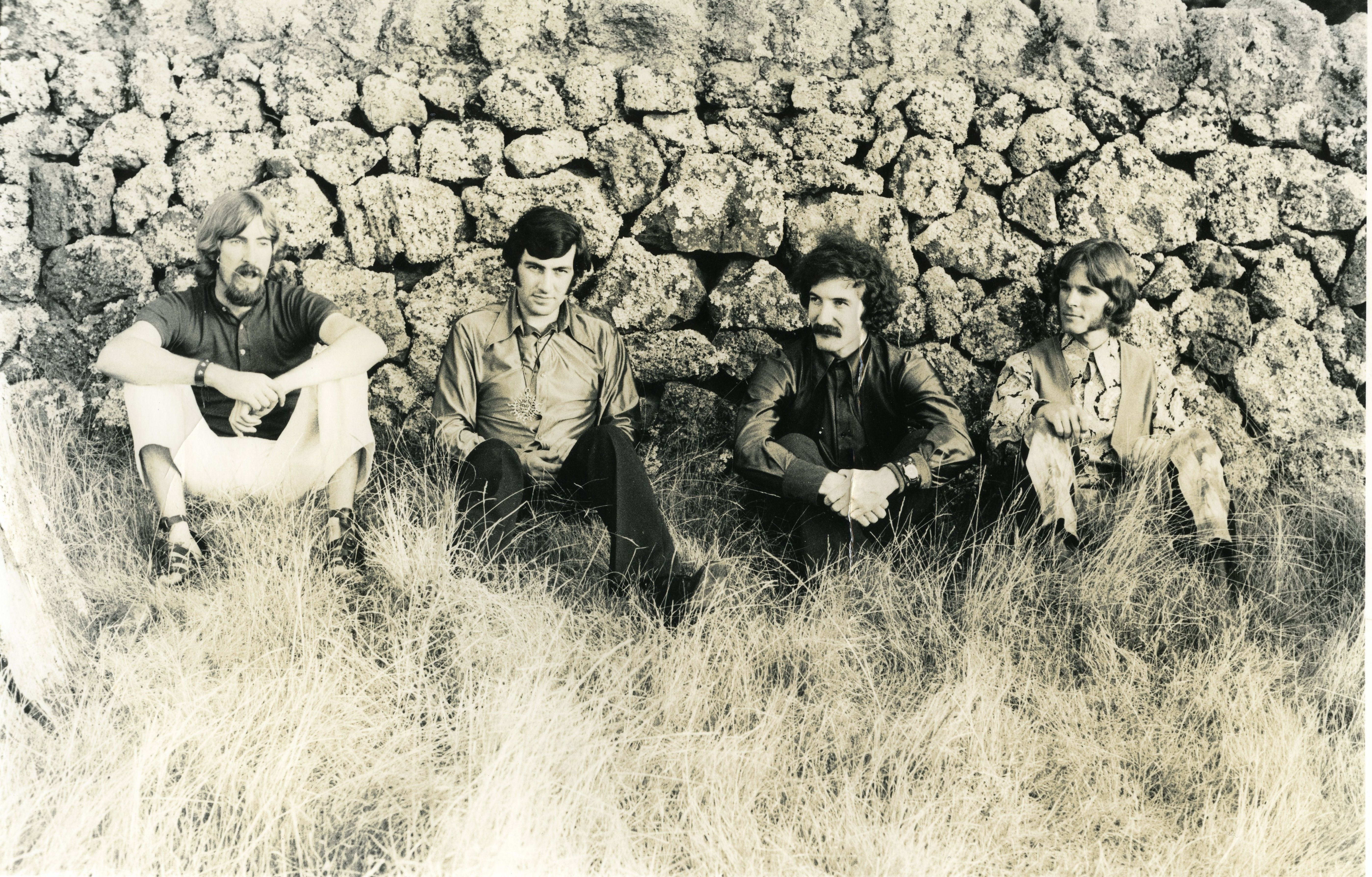 The Rumour 1971 in Cornwall Park (Sjaaki, Gerard, Shade and Ross)