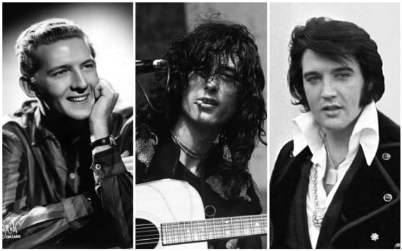 Jerry Lee Lewis, Jimmy Page, Elvis Presley