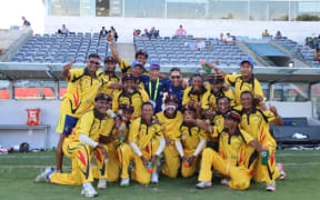 PNG celebrate victory over the ACT XI.
