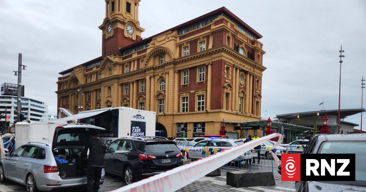 Auckland Ferry Building cordoned off due to people on roof | RNZ
