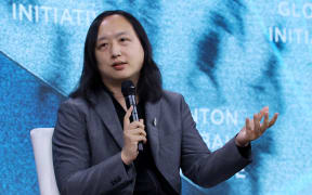 NEW YORK, NEW YORK - SEPTEMBER 24: Audrey Tang speaks onstage during the Clinton Global Initiative 2025 Annual Meeting at New York Hilton Midtown on September 24, 2025 in New York City.   JP Yim/Getty Images for Clinton Global Initiative/AFP (Photo by JP Yim / GETTY IMAGES NORTH AMERICA / Getty Images via AFP)
