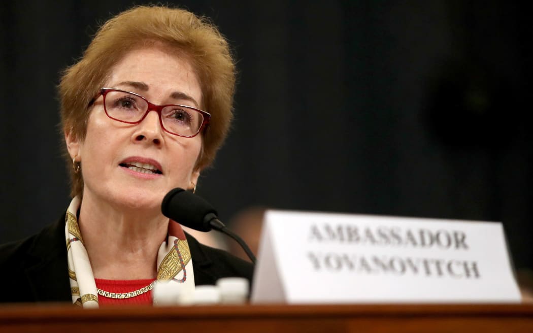 WASHINGTON, DC - NOVEMBER 15: Former U.S. Ambassador to Ukraine Marie Yovanovitch testifies before the House Intelligence Committee in the Longworth House Office Building on Capitol Hill November 15, 2019 in Washington, DC.
