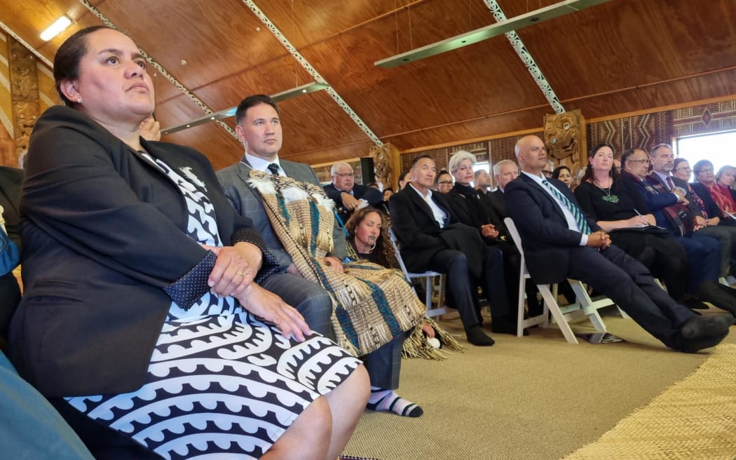Liana Poutu and Jamie Tuuta, lead negotiators for Ngā iwi o Taranaki.