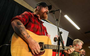 Christchurch band The Eastern played at a Labour rally in New Brighton, on 10/9/23.