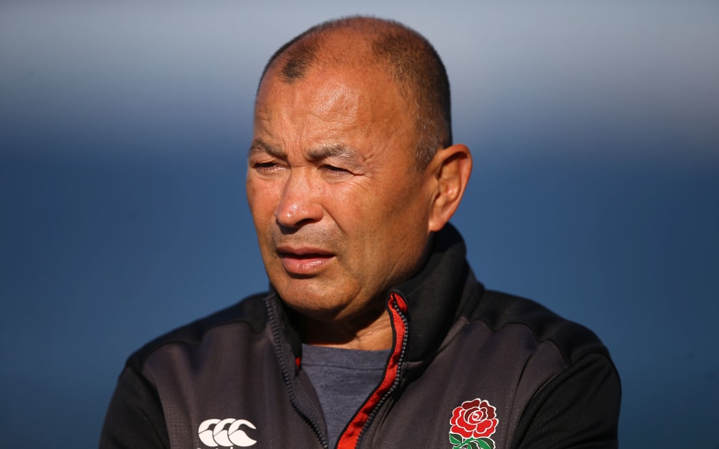 Eddie Jones in Durban, South Africa, in June 2018 during the England tour of South Africa.