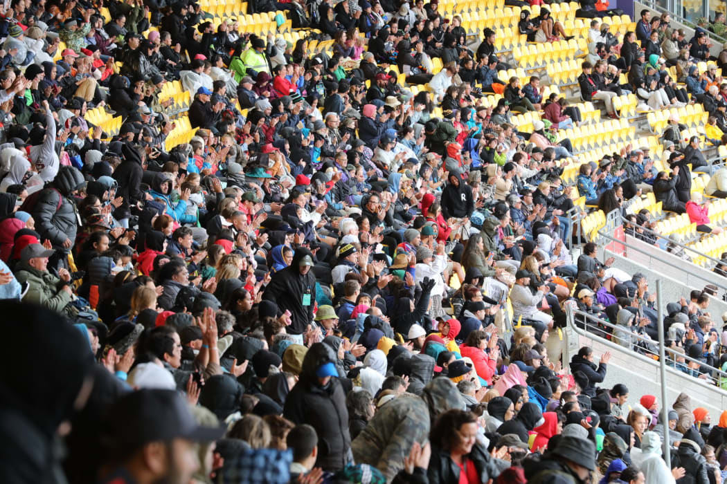 Fans have been braving the wet weather at Te Matatini at the stadium in Wellington today as the kapa haka competition closes in on the finals.