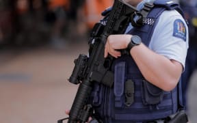 Armed police in Wellington. Generic image of armed police.