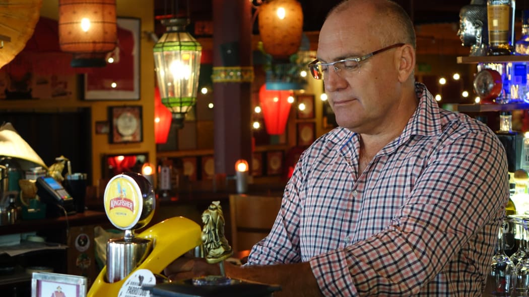 Mike Egan at Monsoon Poon, one of the Wellington restaurants he owns.