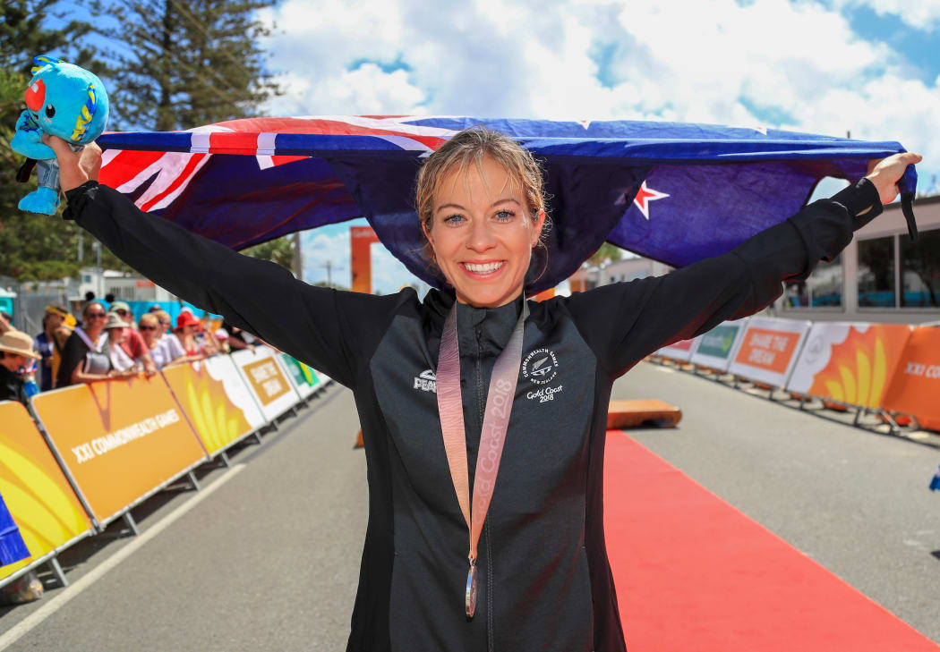 New Zealand's Alana Barber takes silver in the womens 20km race walk, Commonwealth Games, Gold Coast, Australia. Sunday 8 April, 2018. Copyright photo: John Cowpland / www.photosport.nz