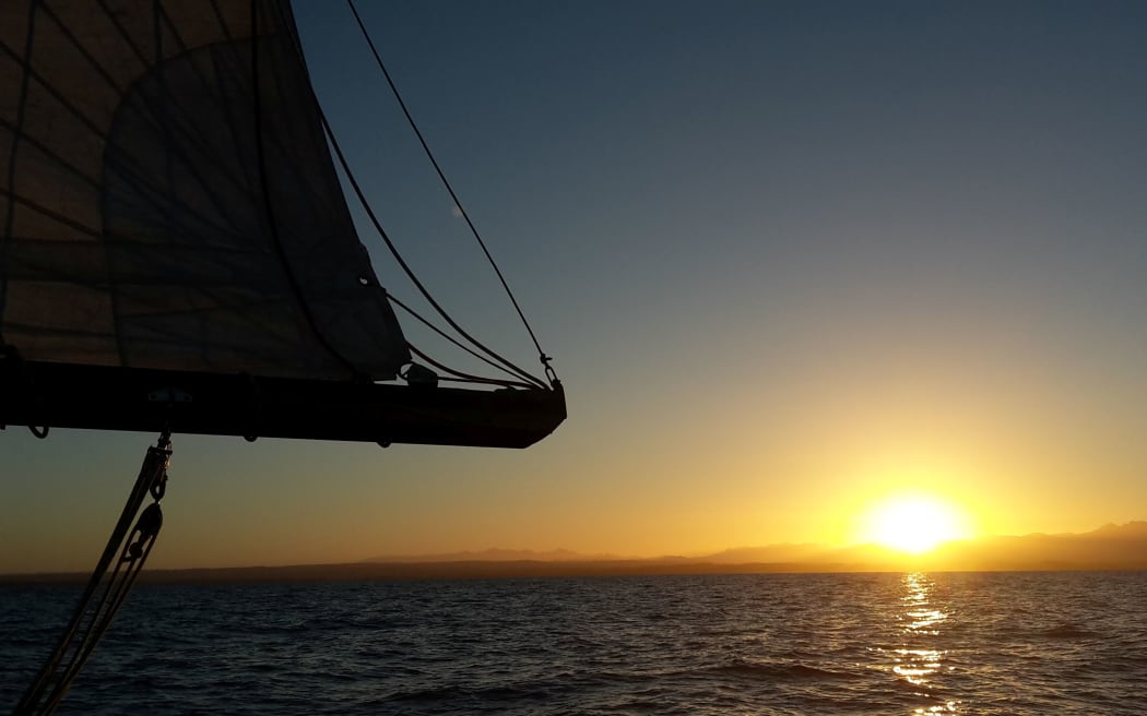 A yacht in Tasman Bay near Nelson, where the voyage will begin.