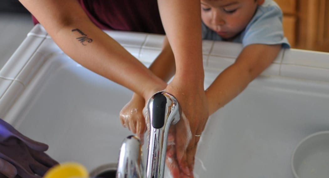 Washing hands