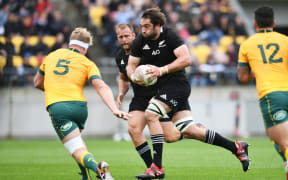 Sam Whitelock during the Bledisloe Cup rugby test Wellington 2020.