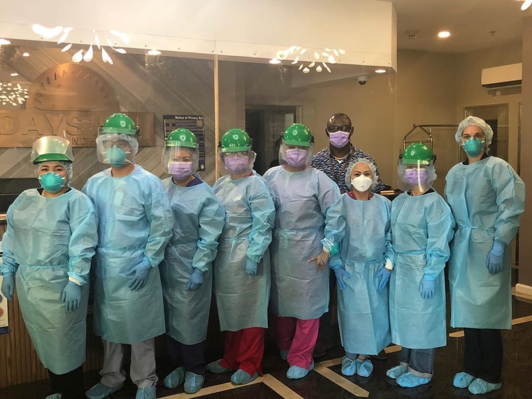 A medical team in Guam