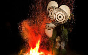 Firedancers of the Baining people on Papua New Guinea's Gazelle Peninsula in New Britain.