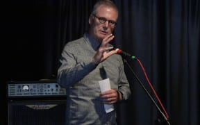 Former minister of broadcasting Steve Maharey speaking at the People's Commission on Broadcasting in Wellington.