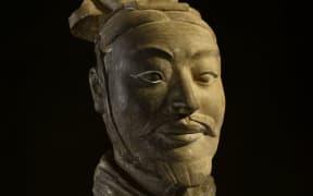 Armoured general (detail), Qin dynasty (221–206 bce), pottery, height 196cm. Excavated from Pit 1, Qin Shihuang tomb complex, 1977. Emperor Qin Shihuang’s Mausoleum Site Museum, 002524.