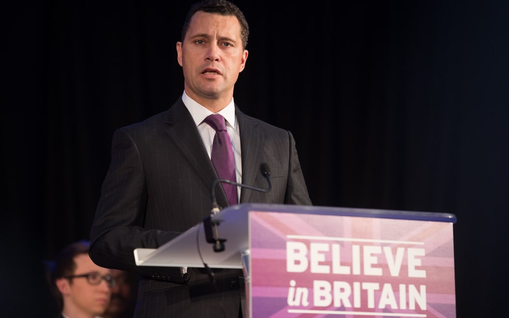 United Kingdom Independence Party (UKIP) MP Steven Woolfe addressing supporters in March 2015.