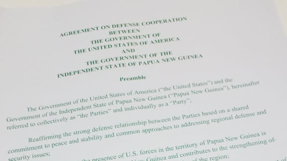 PNG security pact leak - draft copy of an agreement