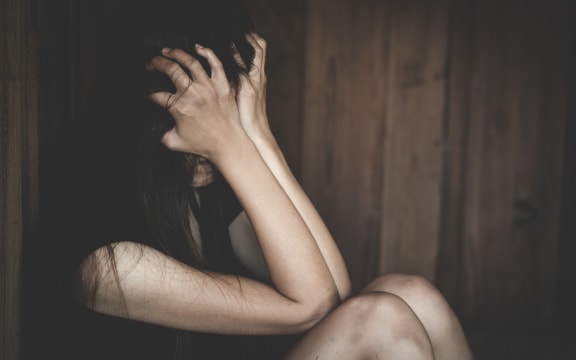 despair rape victim waiting for help, Stop sexual harassment and violence against women, rape and sexual abuse concept.