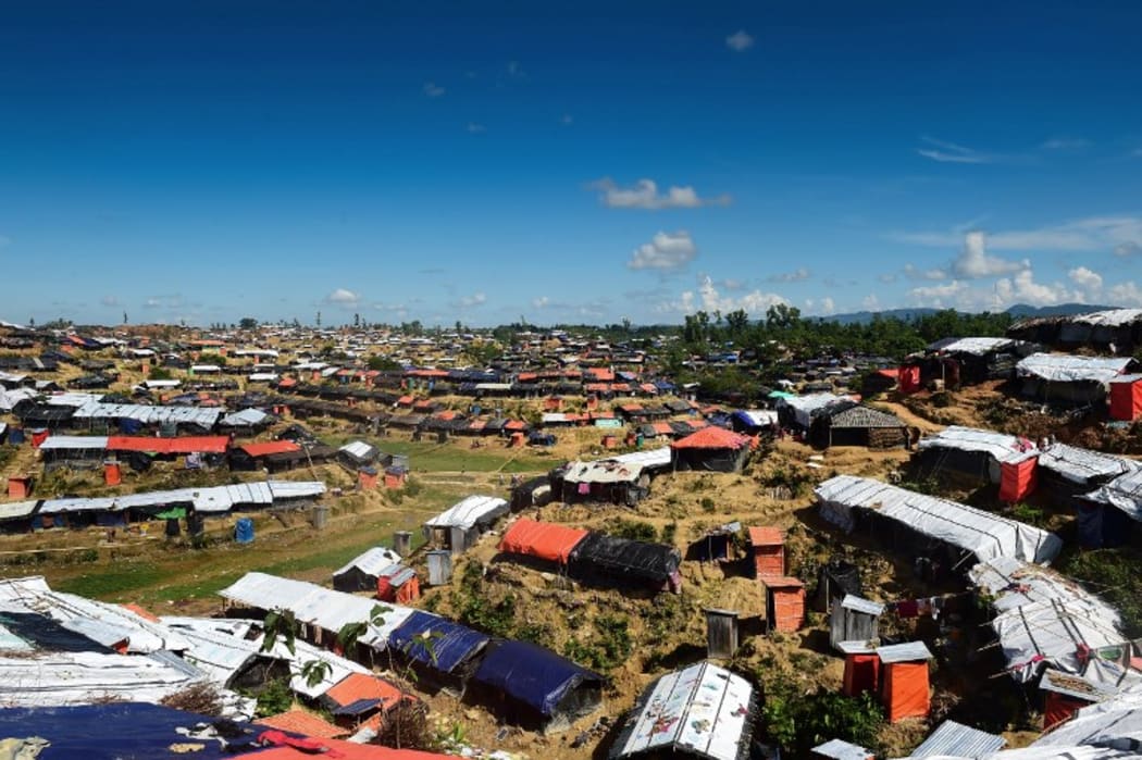 A view of the Balukhali refugee camp in the Bangladeshi district of Ukhia.