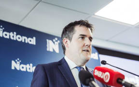 National's Covid-19 response spokesperson Chris Bishop speaks at the party's announcement of its plan for reopening New Zealand, Wellington, 29 September 2021.