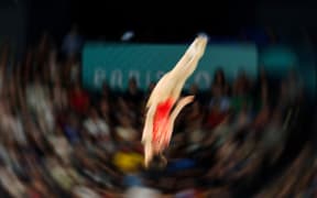 Women's Trampoline Gymnastics. Bercy Arena. Paris Olympics 2024. Paris, France. Photograph by David Levene 2/8/24