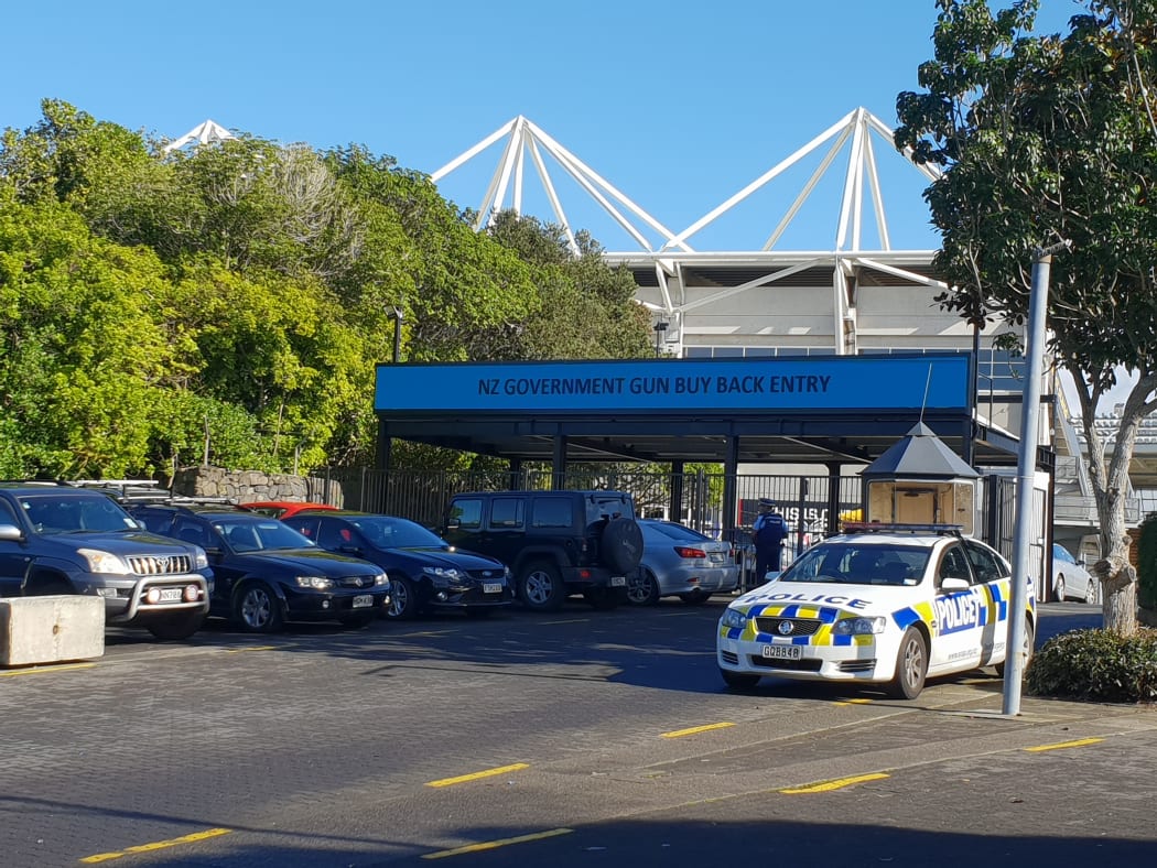 A gun buyback event in Auckland.