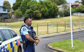 Police have cordoned off a large section of Beauchamp Drive in West Auckland's Massey on 18 December 2023 following the death of a man at Royal Reserve park overnight. Reverie Place has also been blocked off.