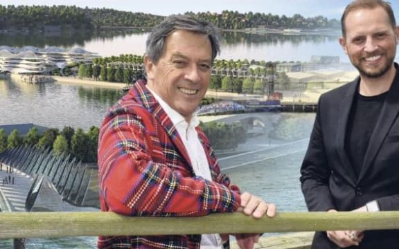 Ian Taylor (left) and Damien van Brandenburg say the transformation of Dunedin's waterfront is about much more than a cluster of new buildings.