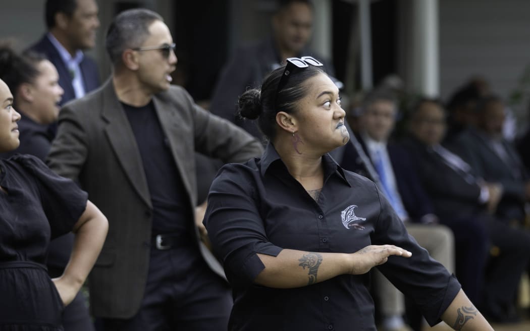 A powhiri on the first day of Rātana 2024