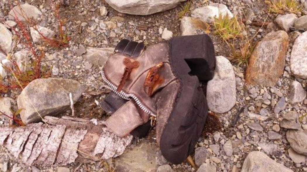The Reeve family found this boot during a search last year in the Hopkins Valley, leading them to believe they are close to the missing plane.