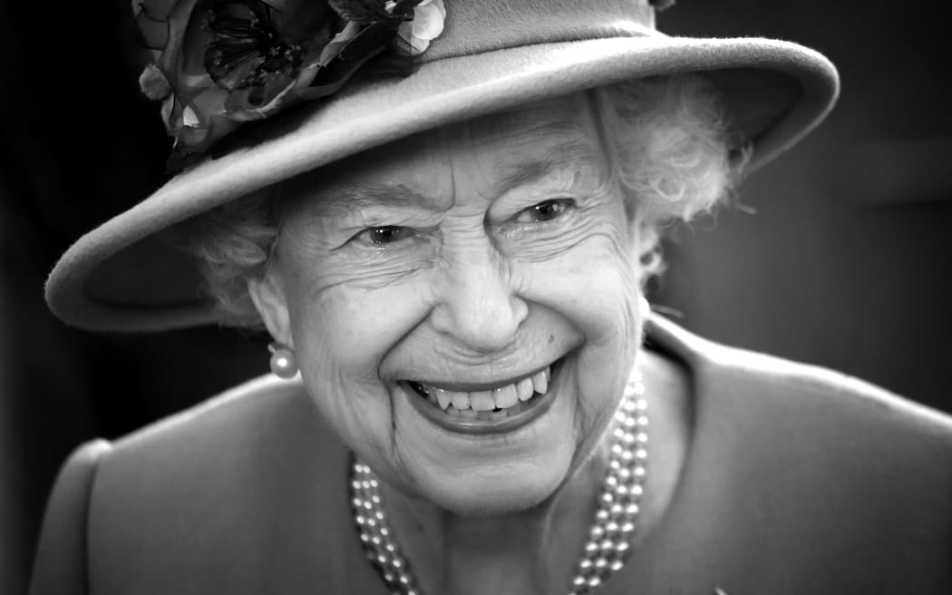 Queen Elizabeth II attends the opening ceremony of the sixth session of the Senedd at The Senedd on October 14, 2021 in Cardiff, Wales.