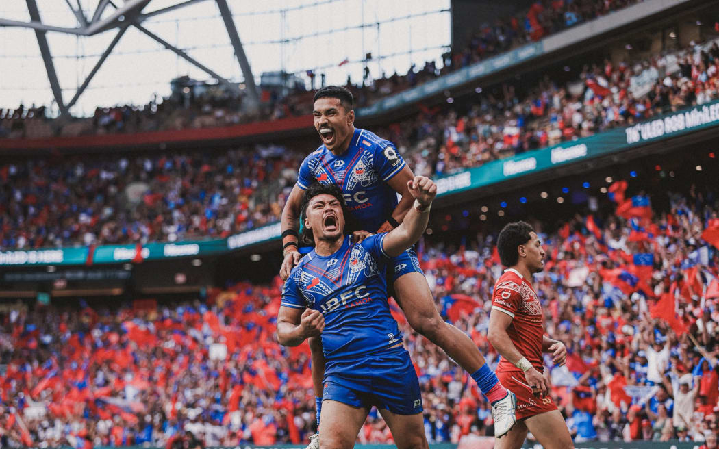 Toa Samoa have booked their spot in the Pacific Championships final, overcoming Tonga for a 34-6 victory at Brisbane's Suncorp Stadium.