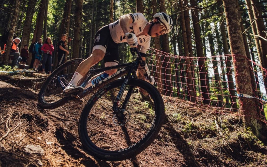 Anton Cooper competing at the World Cup event in Austria.