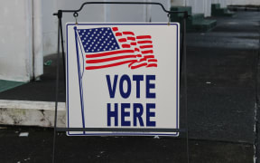 A voting sign in American Samoa