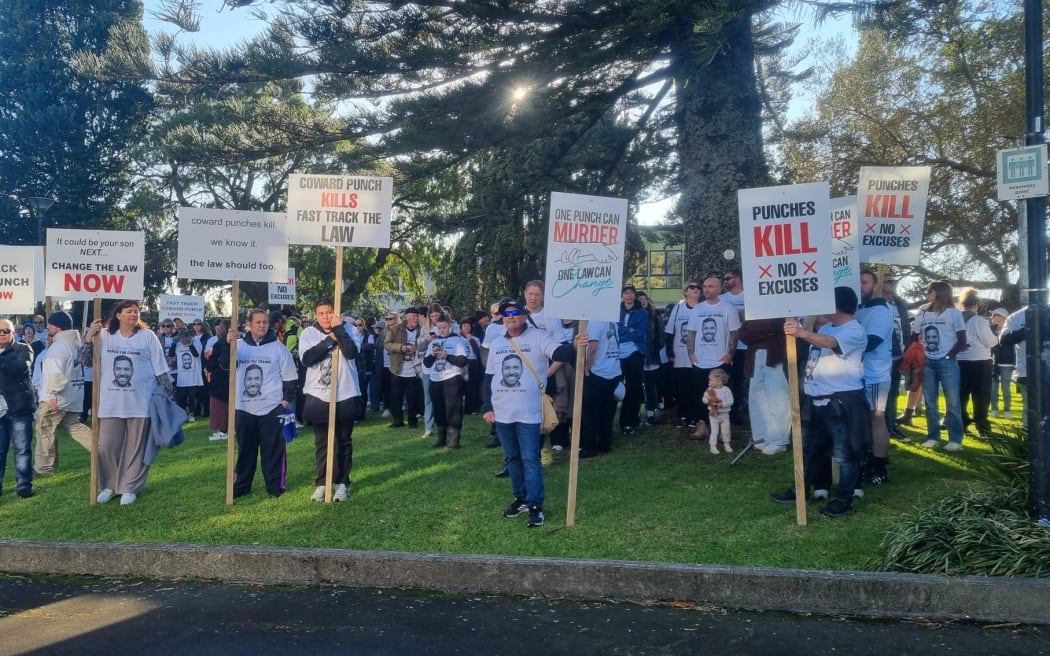 New Plymouth coward punch rally