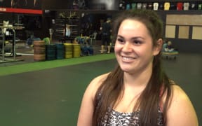 Matanoko Macdonald, representing the Cook Islands at the Pacific Games in Samoa,