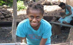 Sylvie at home in Pongkhil Village, south west Erromango