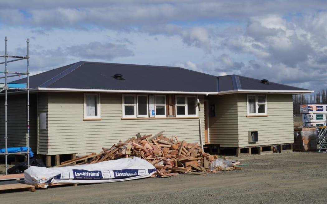 A pre-loved home at the Builtsmart site, waiting to be transported to its new family