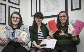 Zine creators from L-R Rachel Lynch, Cathy-Ellen Paul and Ellen Walker.