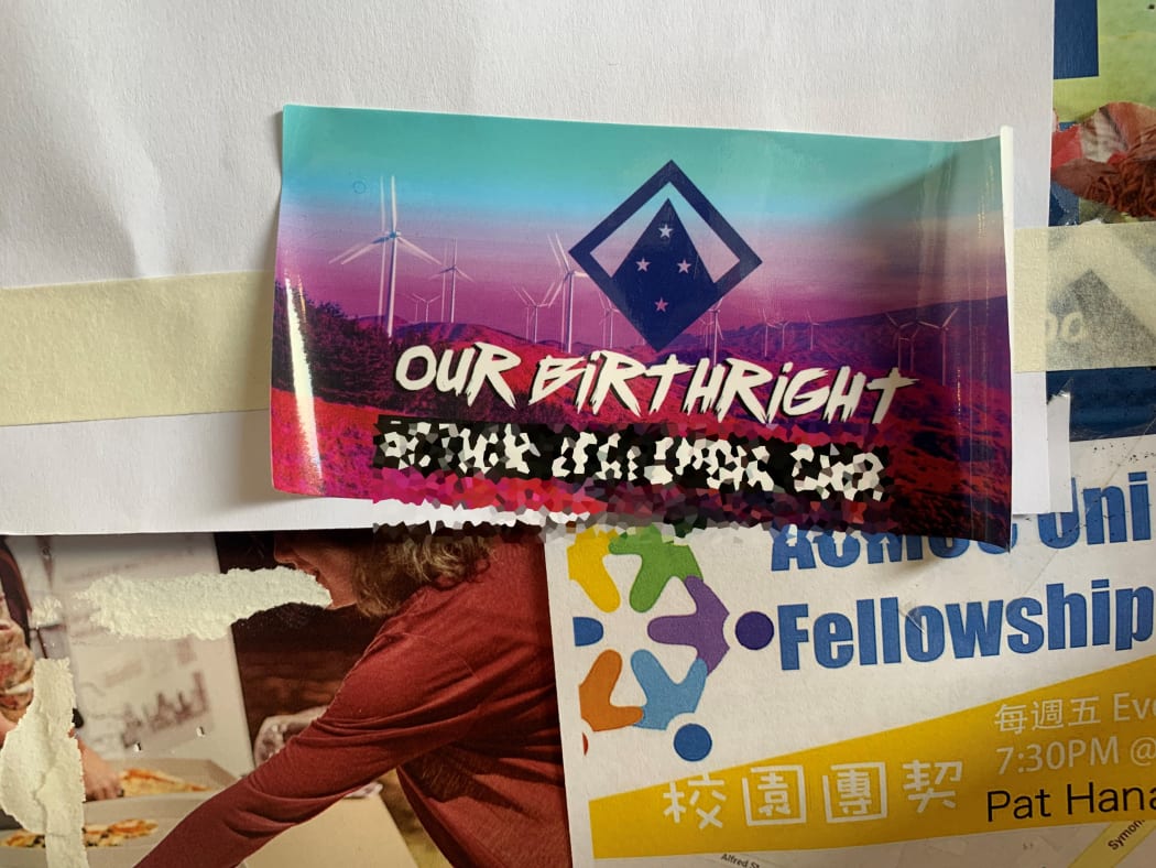 One of the white nationalist group posters spotted around Auckland University.