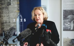 Defence Minister Judith Collins making the announcement.