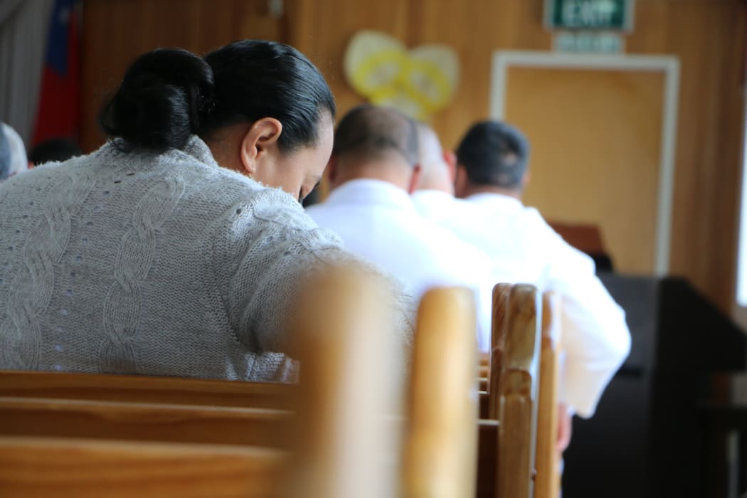 Parishioners at the Samoan Methodist Church in Levin.