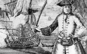 18th century engraving of pirate Henry Avery, artist unknown