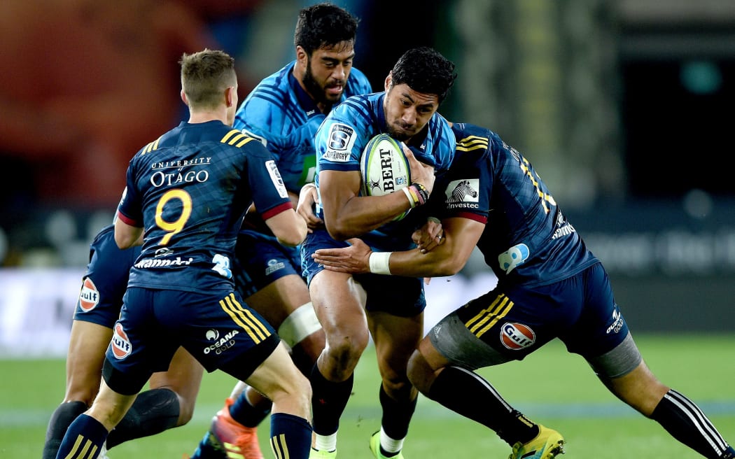 Blues fullback Melani Nanai on the break
