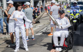 On Sunday August 25, 2024, the Paralympic Games Torch Relay stopped off at La Roche-sur-Yon (Vendee, France). A total of 24 torchbearers took part before lighting the cauldron in Place Jacques Chirac.
Dimanche 25 aout 2024, le Relais de la flamme des Jeux Paralympiques a fait etape a la Roche-sur-Yon (Vendee, France). Au total, 24 relayeurs se sont succeder avant d allumer le chaudron place Jacques Chirac. (Photo by Hans Lucas / Hans Lucas via AFP)