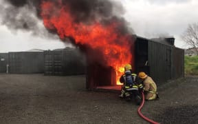 Flexible polyurethane foam demonstration at Whenuapai Air Force base in October 2018. Fire development 2 minutes 40 seconds after ignition.